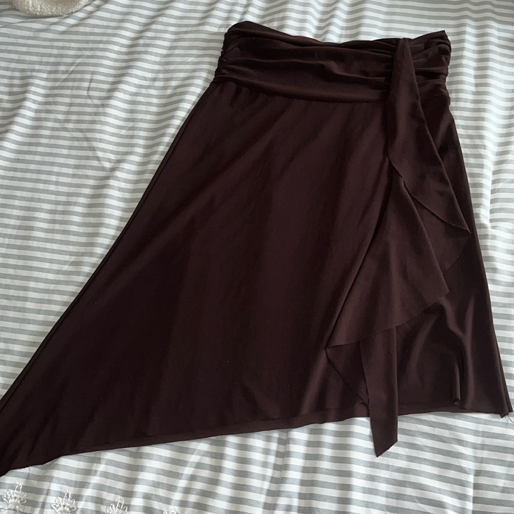 Brown Asymmetrical Y2K skirt